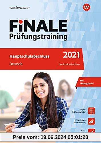 FiNALE Prüfungstraining Hauptschulabschluss Nordrhein-Westfalen: Deutsch 2021 Arbeitsbuch mit Lösungsheft